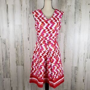 Studio One Geometric Patterned Dress Sz 6